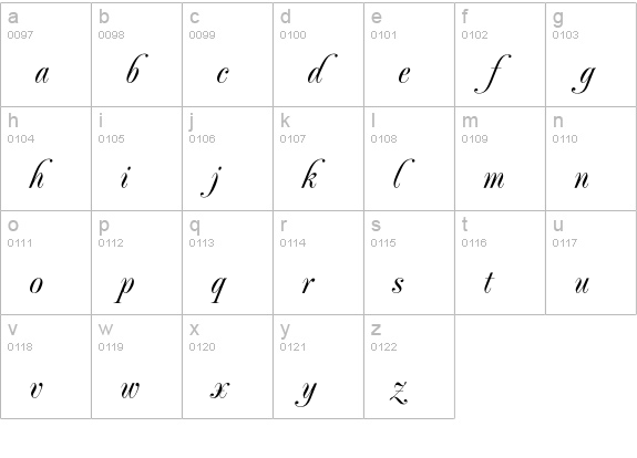 PeachExquisiteOpti-Light lowercase a-z preview