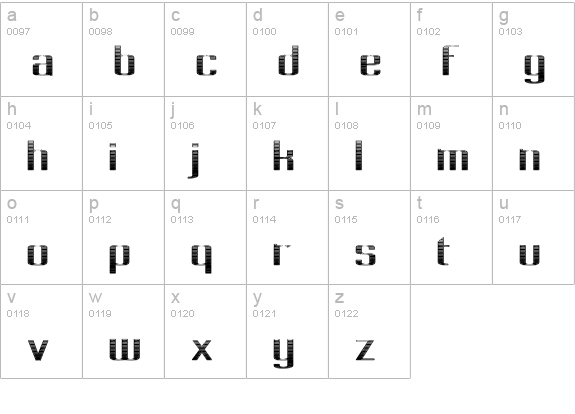 Pecot Lined Jewel lowercase a-z preview