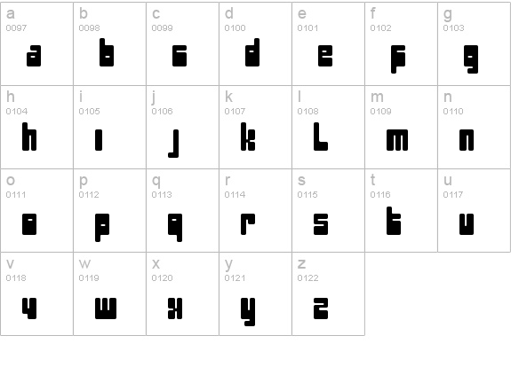 pectopah lowercase a-z preview