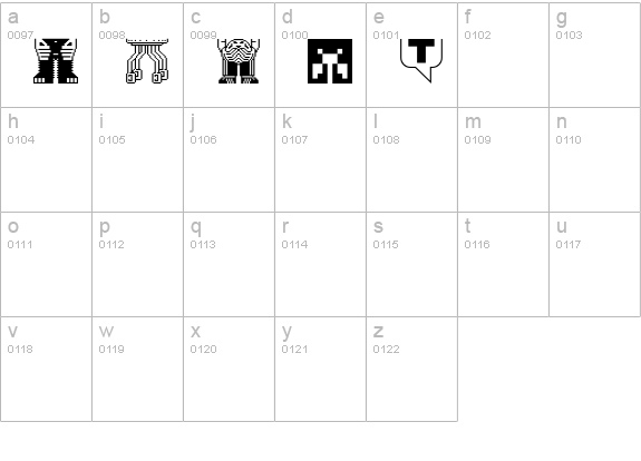 PEECOL-Test lowercase a-z preview