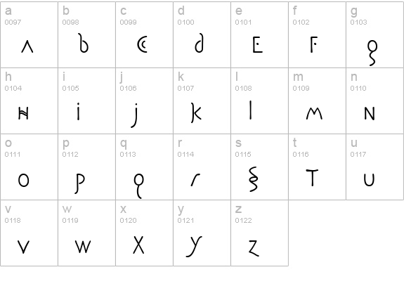 Pegasus lowercase a-z preview