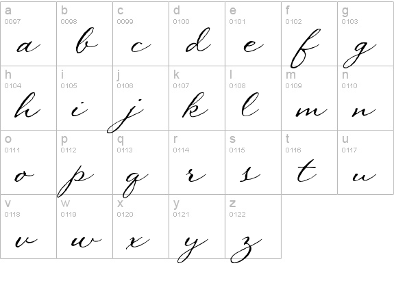 PegsannaHMK lowercase a-z preview