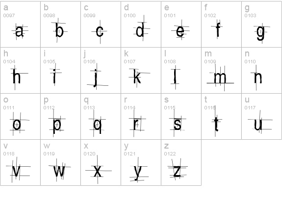 PenalCode lowercase a-z preview