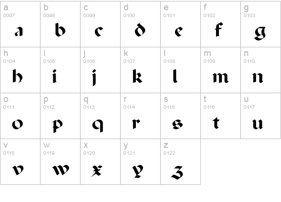Penchant Regular lowercase a-z preview