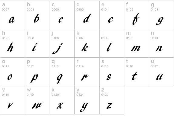 Pencil-Regular lowercase a-z preview