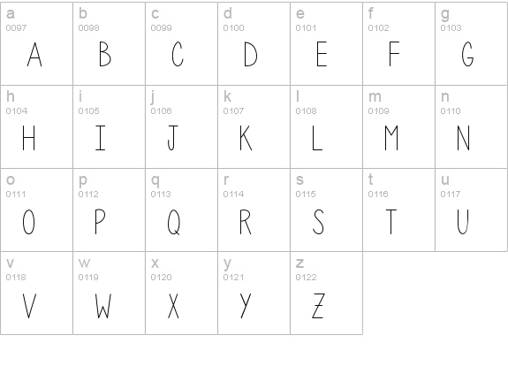 PenelopeAnne lowercase a-z preview