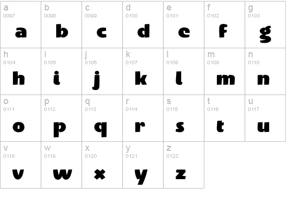 Penguin-Black lowercase a-z preview