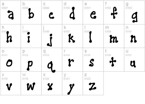PenStitching Normal lowercase a-z preview