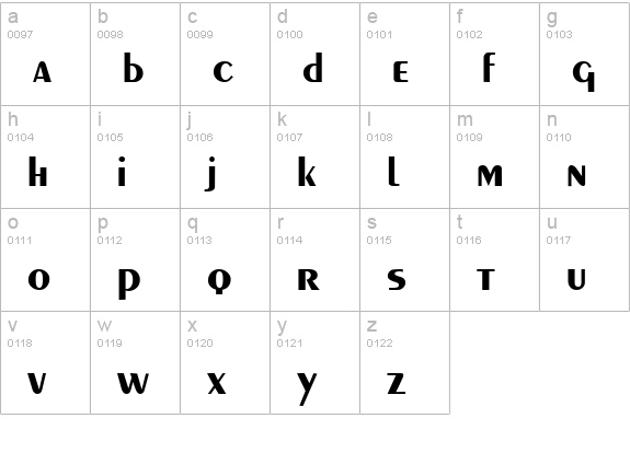Penultimate Regular lowercase a-z preview
