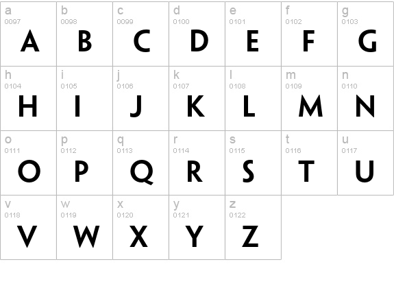 Penumbra Sans Std Semibold lowercase a-z preview