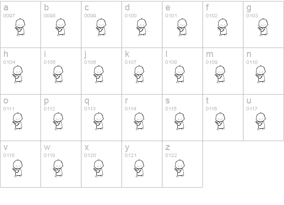 People lowercase a-z preview