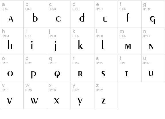 Peoria-Regular lowercase a-z preview