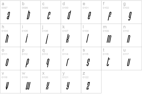 Permanent daylight Italic lowercase a-z preview