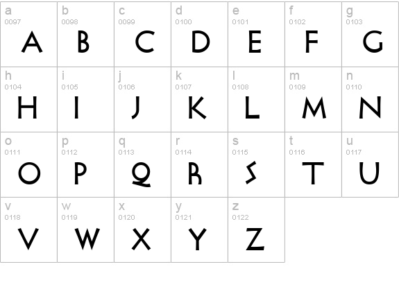 Persephone NF lowercase a-z preview