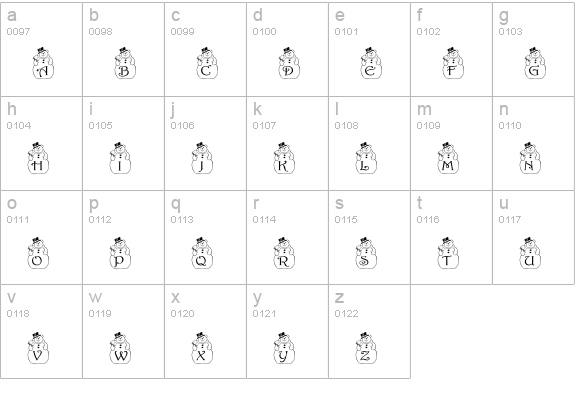 pf_snowman2 lowercase a-z preview