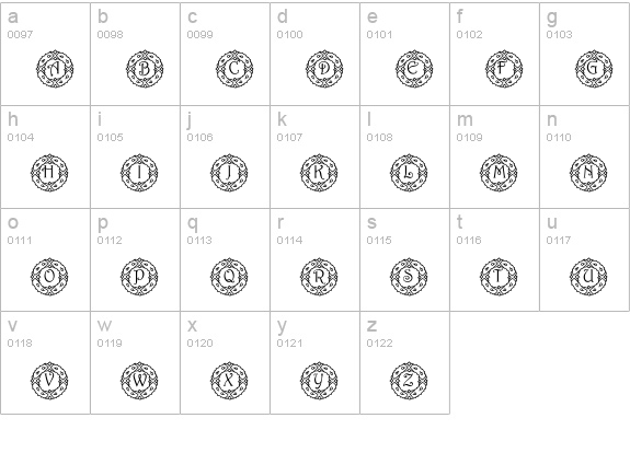 pf_wreath lowercase a-z preview