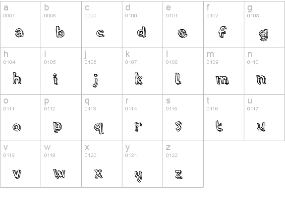PFAmateur-Regular lowercase a-z preview