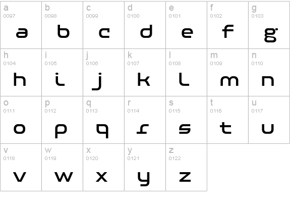 PFBaselinePro-Medium lowercase a-z preview