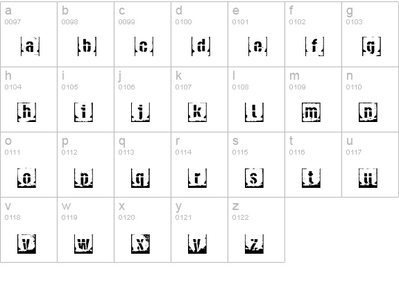 PFDiesel Positive lowercase a-z preview