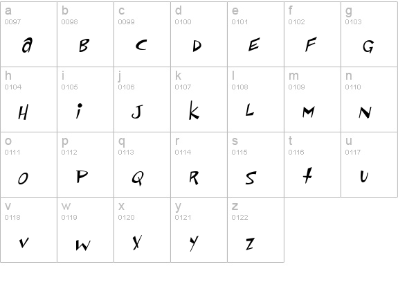 PFFlyingSaucer lowercase a-z preview
