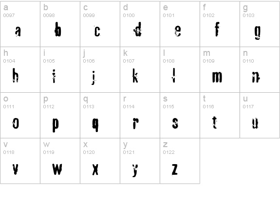 PFFragment Regular lowercase a-z preview