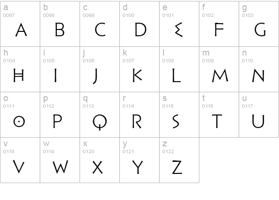 PFHellenicaSerifPro-Light lowercase a-z preview