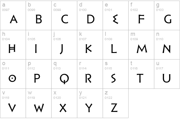 PFHellenicaSerifPro-Regular lowercase a-z preview