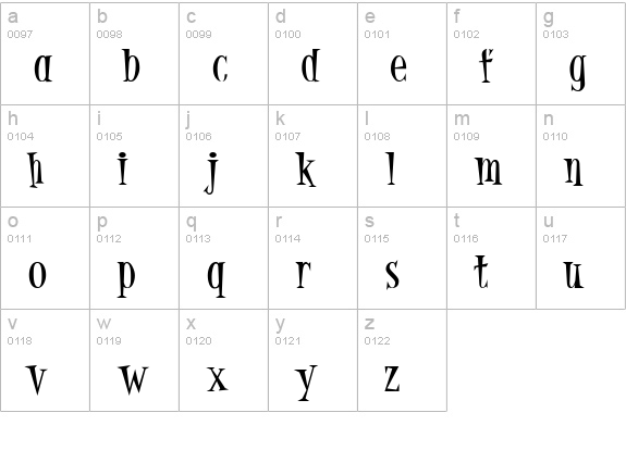 PFJump Normal lowercase a-z preview
