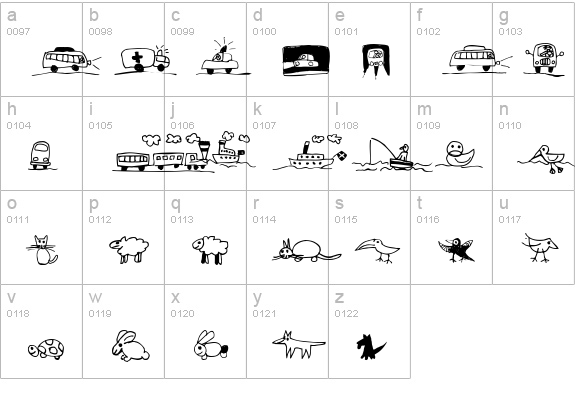 PFKids LilStuff lowercase a-z preview