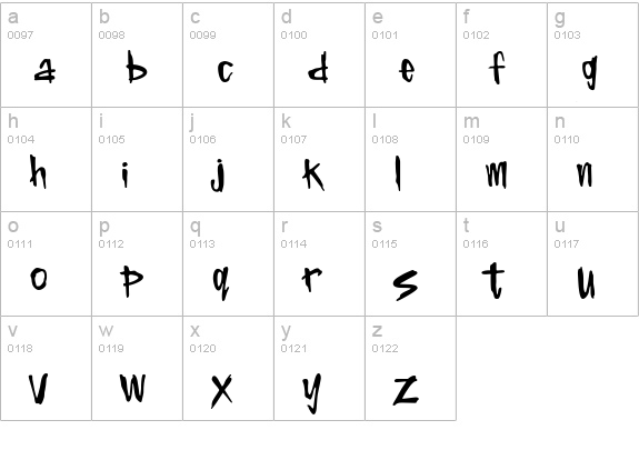 PFNoFear lowercase a-z preview