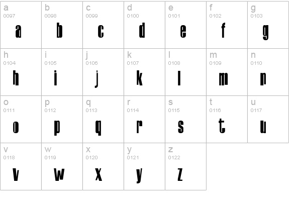 PFOffbeat Hip lowercase a-z preview