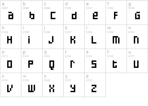 PFOnlineThreePro-DoubleUni lowercase a-z preview