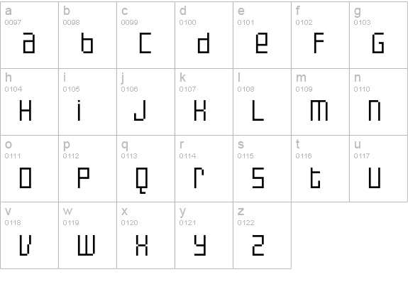 PFOnlineThreePro-SingleUni lowercase a-z preview