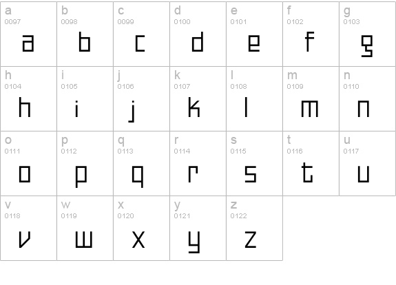 PFOnlineTwoPro-Single lowercase a-z preview