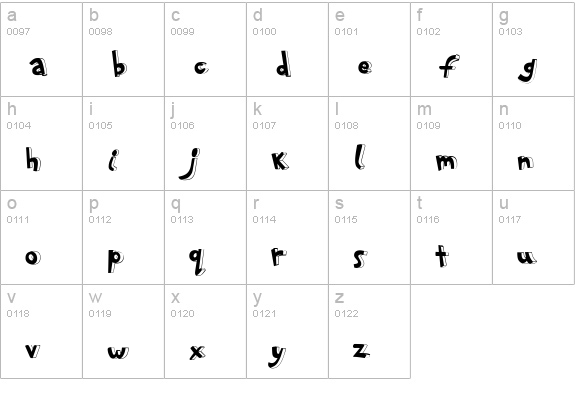 PFPlayskoolPro-3D lowercase a-z preview