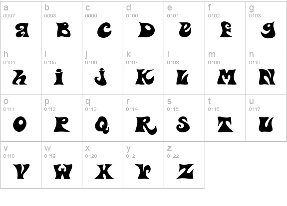 PFPsychedelia-Dropout lowercase a-z preview