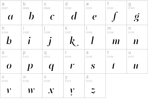 PFRegalSwashPro-Medium lowercase a-z preview