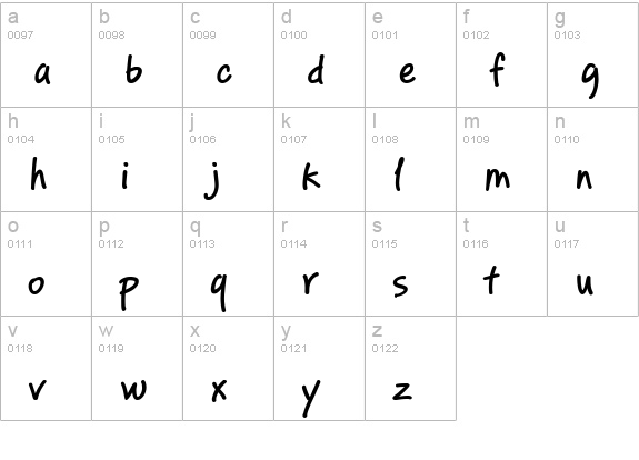 PFReminderPro-Medium lowercase a-z preview