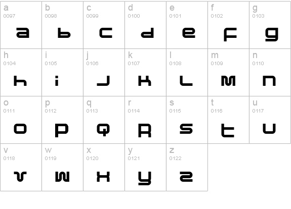 Pfuk lowercase a-z preview