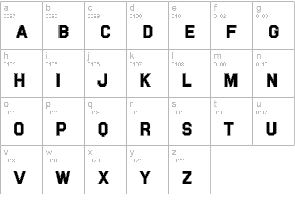 PFVarsitySans lowercase a-z preview