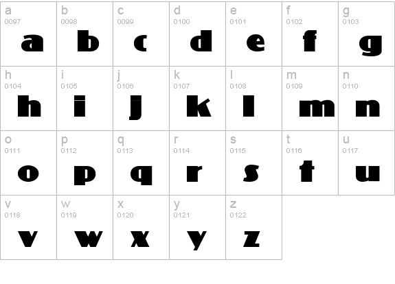 Phatt Phreddy NF lowercase a-z preview