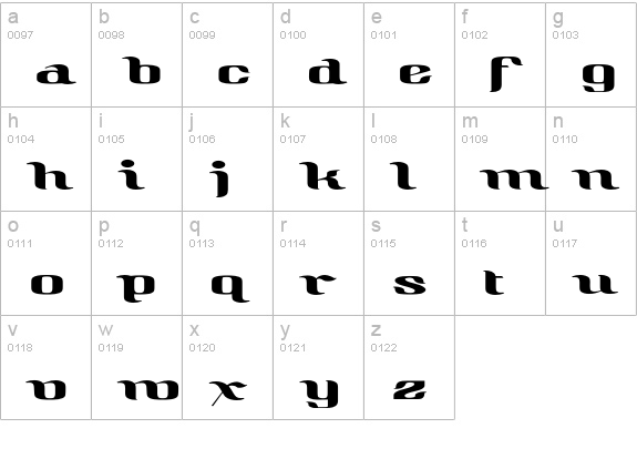 Philadelphia lowercase a-z preview