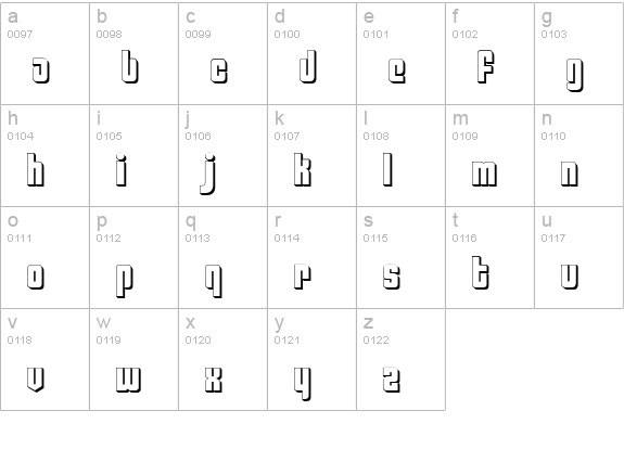 Philadelphia 3D lowercase a-z preview