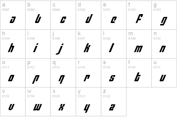 Philadelphia Italic Light lowercase a-z preview