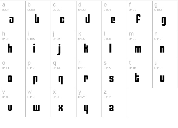 Philadelphia Light lowercase a-z preview