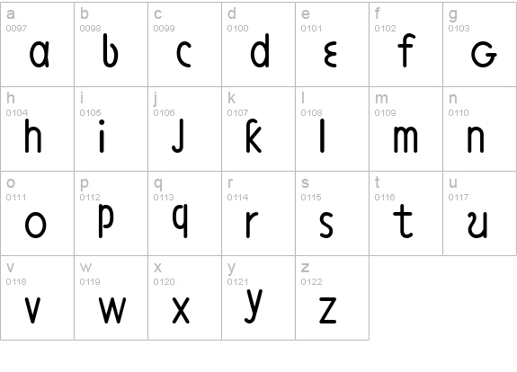 Philadelphia Line lowercase a-z preview