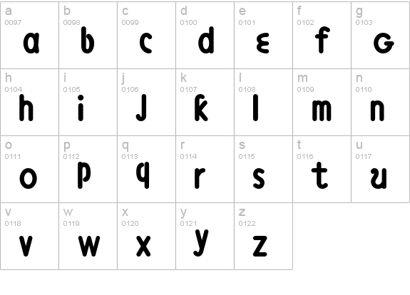 Philadelphia LineBold lowercase a-z preview