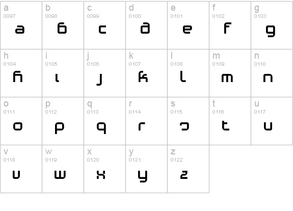 Phino (Variation) lowercase a-z preview