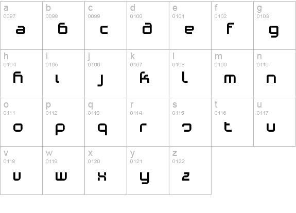 Phino Variation lowercase a-z preview