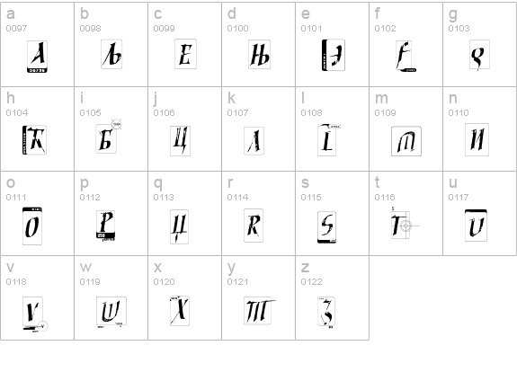PhlaxCyrillic lowercase a-z preview